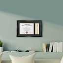 GraduationMall 11x17 Black Diploma Frame with Tassel Holder for 8.5x11 Certificate Document,Real Glass, Black over Gold Mat