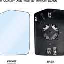 New Driver Left Side Heated Mirror Replacement for 2004-2014 Ford F150 Mirrors - Side View Heated Convex Mirror Glass with Rear Holder 4L3Z-17K707-DB