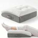 Leg Elevation Pillow,Memory Foam Sleeping Support Pillow, Dual Layer Bed Wedge Pillow for Legs, Knee Wedge Pillow, Removable Washable Cover