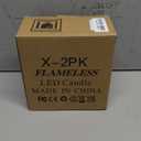 VEEKI Flameless Candles Lights, Set of 2 6"x3" Pine Bark Flickering LED Candles with Remote & Timer, Dimmable Pillar Candles Battery Operated, Real Wax Electric Candle for Christmas Winter Home Decor