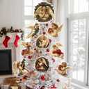 Christmas Angel Tree Topper 9Pcs Vintage Retro Ornament Tree Decorations for Xmas Tree Top Decoration Indoor Outdoor Home Decor Holiday Party