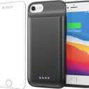 Battery Case for iPhone for iPhone 8/7/6s/6/SE (2022/2020),[2024 Upgraded] 7000mAh Ultra-Slim Portable Extended Charger Case Cover for iPhone 8/7/6s/6/SE (2022/2020) Charging Case (4.7 Inch)-Black
