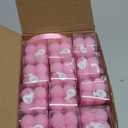 ACITHGL 30 Sets Fully Assembled Small Bubble Candle Party Favors for Guests Bulk Bridal Showers Favors Candles with Stylish Ribbons Thank You Cards Gifts (Pink)