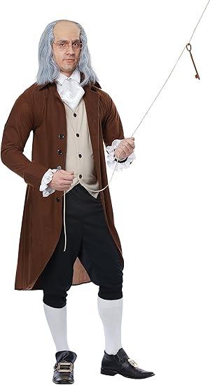 California Costumes mens Benjamin Franklin - Colonial Man - Adult Costume Size XL