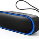 LENRUE Bluetooth Speakers, Waterproof Portable Speakers with TWS, 24 Playtime, Stereo Sound, Wireless for Home Shower Pool Beach Outdoor (Black)