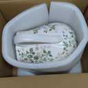 Green Floral Ceramic Pitcher 8 Single Handle Chinoiserie Ice Crackle Farmhouse Vase Vintage Flower Vase Home Decor