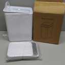 Bathroom Trash Cans with Lid Touchless Automatic Motion Sensor 4 Gallon Small Garbage Can, Smart Electric Plastic Narrow Garbage Bin for Living Room Bedroom Office Kitchen (White)