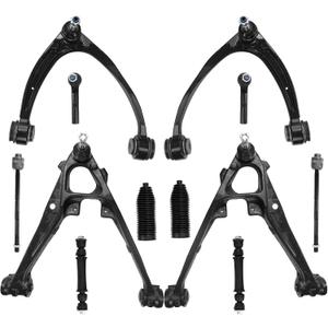 12pcs Front Suspension Upper Lower Control Arm Sway Bar Link Tie Rod Boot Replacement for 2007-14 Chevy Tahoe Silverado 1500 GMC Sierra 1500 Yukon XL1500 Suburban 1500 Avalanche Escalade