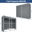 Ulif E12C Pro Heavy Duty Closet Organizer SystemFreestanding Clothing Racks for Hanging ClothesAdjustable Garment Rack 71"W x 16"D x 76.5"H Hold 960lbsWhite Clothing Rack with Grey Dustproof Cover