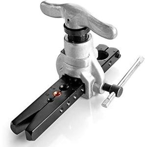 Flaring Tools Set Tubing Pipe 6 Dies Sizes 1/4-3/4inch 45 Degree Angle Eccentric Cone Type Kit with Copper Brass Aluminum Mild Steel for Water Gas Refrigeration Brake Line Applications