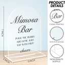 Mimosa Bar Sign, Open Bar Signs, Wedding Engagement Bridal Shower Decor for Reception Ceremony Party, Weddings Acrylic Sign