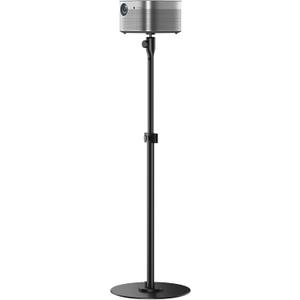 WALI Projector Stand for 1/4-Inch Screw, Projector Floor Stand Max 47.6" Height, Projectors Mount Holds up to 13.2lbs for Home Office, Projectors, Camera, (PM-004-B), Black