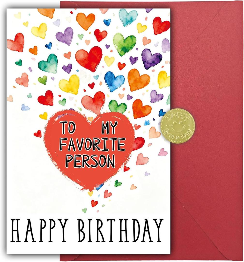 2 x birthday card for husband,Funny Birthday Cards for Men Women, Heartwarming Happy Birthday Card Gift for Favorite Person (02)