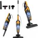 Corded Stick Vacuum Cleaners for Home, 20Kpa Powerful Suction Stick Vacuum with 16Ft Cord, 2 in 1 Lightweight Handheld Vacuum Cleaner for Hardwood Floor Pet Hair (Gold)