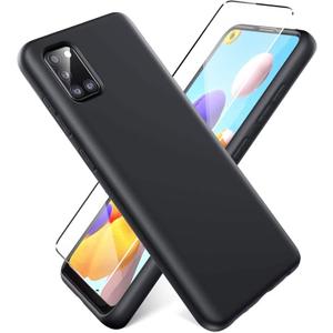Case for TCL 60R Case with Screen Protector, Full Body Shockproof Slim Fit Frosted Protective Cover, Protection Anti-Scratch Phone Case for TCL 60R(6.8") - Black