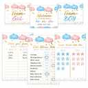 Twinkle Twinkle Little Star Baby Gender Reveal Party Supplies Kit, Photo Props Games Decorations, He or She, Includes 3 Game Posters (11x17), 3 Signs (8x10), 60 Blue and Pink Voting Stickers