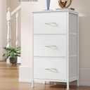 SONGMICS Dresser for Bedroom, Small Dresser with 3 Fabric Drawers