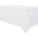 sancua 1 Pack White Tablecloth 90 x 156 Inch - Rectangle Table Cloth for 8 Feet Tables Stain and Wrinkle Resistant Washable Polyester Table Cover for Dining Wedding Banquet Party Buffet Restaurant