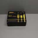 200 Count Heavy Duty Gold Plastic Silverware, 100 Forks, 50 Spoons, 50 Knives, BPA-Free, Heat Resistant, Disposable Plastic Utensils Set Cutlery Set, Plasticware Bulk