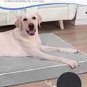 KSIIA Orthopedic Dog Bed for Crate Large Dog Bed XL with Removable Machine Washable Cover Waterproof Crate Pad with Egg Foam and Non-Slip Bottom, 41x27 Inch, Light Gray