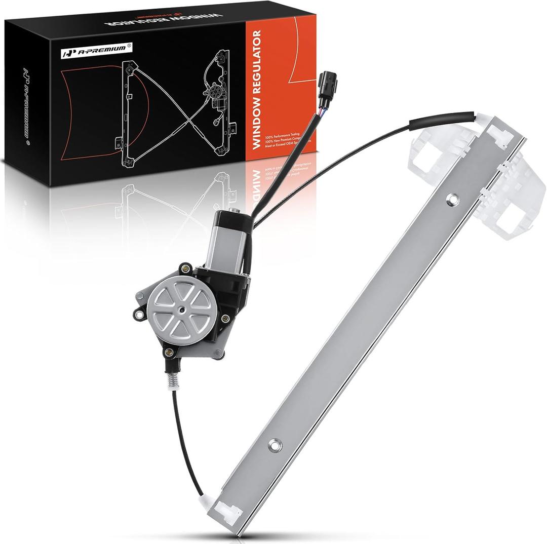 A-Premium Power Window Regulator with 2-Pin Motor Replacement for Jeep Wrangler 2007-2017, Wrangler JK 2018, Front Left Driver Side, Replace# 68014949AA