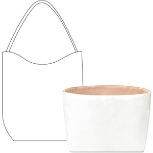 Tote Bag Organizer Insert for The Row N/S Parker Tote M Handbag,Custom Fit Inside Premium Vanile Lightweight WaterResistant Purse Insert with Cup Holder Accessories