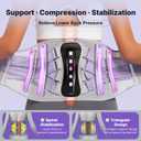 Fit Geno Back Brace for Lower Back Pain Women: Adjustable Lumbar Support Brace for Pain Relief - Breathable Waist Belt for Comfort - L