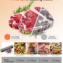 75kPa Vacuum Sealer Machine, Compact Vacuum Sealer for Food, 4-in-1 Food Sealer, Digital Timer, Moist/Dry, Pulse, Seal Modes, with 20 Vacuum Bags, Black