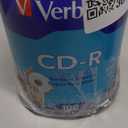 Verbatim CD-R Blank Discs 700MB 80 Minutes 52x Recordable Disc for Data and Music with Blank White Surface - 100 Pack Spindle