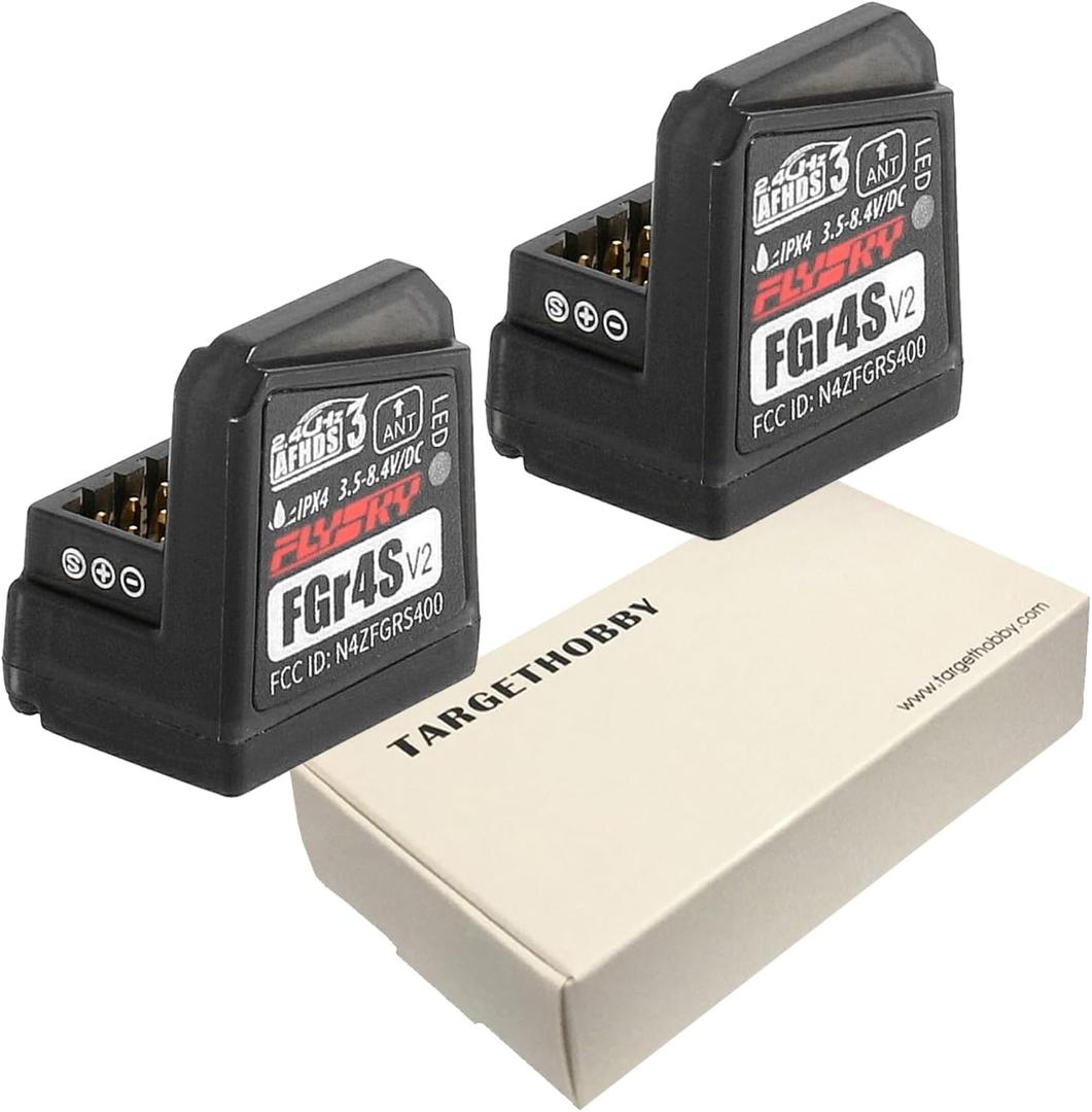 Flysky FGr4s V2 Receiver for Flysky Noble NB4 Rc Transmitter, Noble Pro Transmitter, 4 Channel AFHDS 3 - Pack of 2