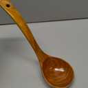 FJNATINH Wooden Ladle with Long Handle, Handmade Soup Ladle for Cooking Kitchen Cookware (Ladle - 1 Piece)