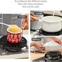 Heat Diffuser for Gas Stove,Even Heat Distribution Heat Diffuser for Glass Cooktop,Heat Diffuser for Electric Stove with Cool Touch Handle Black