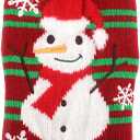 Pet Clothes Stripe Snowman New Year Christmas Sweater Cat Dog Jacket Apparel, M