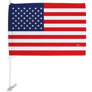 USA Car Flag Decorations Flags Kit Bandera Para Carros Window Clip Pole Mount Kit Truck Rod Auto Accessories Freedom Poster Independence Day Gifts American Patriotic Decor