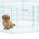 MidWest Homes for Pets 24-Inch Exercise Pen, for Indoor and Outdoor Use, 16 Sq Feet of Play, Single Door Folding Dog Pen, with Large Door Opening & Secure Latch, Easy to Set Up, Foldable Dog Playpen