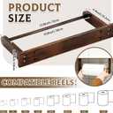 Colingmill Wall Mounted Wood Paper Towel Holder Wooden Roll Hanging Organizer Adhesive No Drill Under Cabinet Wood Paper Towel Holder Kitchen Towels Dispenser Rack