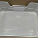 Extea Large Cat Litter Box with High Sides,Cat Boxes for Indoor Cats,Cat Litter Pan for Kitty,Litter Box with Low Entry,Easy to Clean,Anti-Splashing,23.6" x15.7" x6.2" (White)