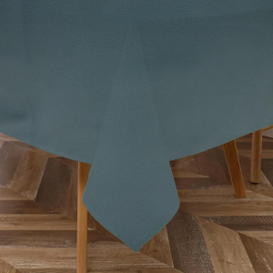 Majestic Giftware PU Faux Leather Rectangle Tablecloths | (TCE18-5472) Dark Gray Waterproof & Spill Proof Dining Table Cover | Decorative Washable Tablecloth for Home, Kitchen, Party (54 x 72)