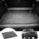 3W Cargo Liner Custom Fit for 2021-2025 2026 Ford Bronco 4 Door, All Weather TPE Heavy Duty Truck Car Mat Accessories Fit for Bronco Trunk Mat, Black (Not for Bronco Sport)