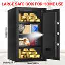 5.1 Cuft Large Home Safe Fireproof Waterproof, Anti-Theft Fireproof Safe Box with Programmable Keypad, Spare Keys and Alarm System, Fire Safes for Home Money Document Valuables