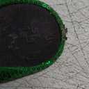 Silky Toes Women's Foldable Sequin Shoes Dressy Ballet Flats Roll Up Slipper Shoe with Matching Carrying Pouch (Medium, Kelly Green)