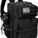 LHI Tactical Military Backpack for Men and Women 25L/35L Army Assault Pack Bag Small Rucksack with Bottle Holder