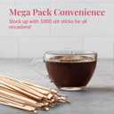 1000 Wooden Coffee Stirrer by Prestee - Disposable 5.5 inches Long Wooden Stir Sticks for Coffee and Cocktails - Smooth, Splinter-Free Beverage Mixers - Ideal for Cafe, Bars and Drink Stations