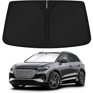KUST Windshield Sun Shade for 2022-2024 2025 2026 Audi Q4 E-tron Etron Accessories Custom Fit Sunshade Sun Visor Protector Foldable Blocks UV Rays Keep Your Car Cooler