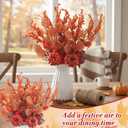 6 Pcs 19.6" Artificial Thanksgiving Pumpkin Picks Autumn Harvest Floral Pumpkin Stems Fall Table Centerpieces for Thanksgiving Wedding Home Table Vase Decor(Eucalyptus)