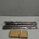 2 Pack Curtain Rods for Windows 48 to 84 Inch(4-7 Feet),Bronze 1'' Diameter Drapery Rods with End Cap Style Design,Modern Adjustable Heavy Duty Curtain Rod,Size:36''-88''