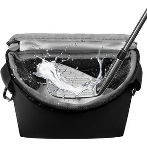 Golf Ball and Club Cleaning Bag - Waterproof Exterior With Coarse Fabric Liner, Portable With Detachable Clip, Accessory Cleaning Kit
