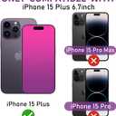 Privacy Screen Protector for iPhone 15 Plus Tempered Glass [2 Pack] Gradient Anti Spy Private Film Accessories Anti Blue Light 9H Hardness Easy Installation Bubble Free Case Friendly [6.7inch]