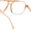 FEISEDY Blue Light Reading Glasses for Woman Men, Fashion Square Pilot Computer Glasses, Anti Eyestrain Glare Readers B0318