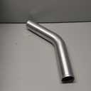 2.5" (63mm) OD 45 Degree Aluminum Elbow Piping with Beaded Ends, for Intercooler & Intake, 19.7" (500mm) Long, Brushed Finish